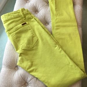 Joe's Neon Green Highlighter Skinny Jeans